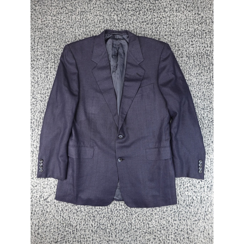 Hickey Freeman Blazer Mens 41L Navy Blue Silk Wool Boardroom‎ P204 Jacket